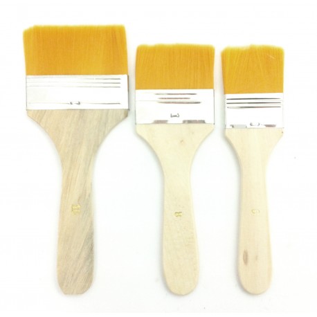 PENTART PĘDZLE 3SZT SZEROKIE nylon