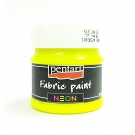 PENTART FARBA DO TKANIN 50 ml NEON ŻÓŁTY