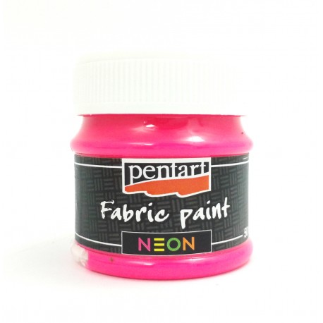 PENTART FARBA DO TKANIN 50 ml NEON RÓŻOWY