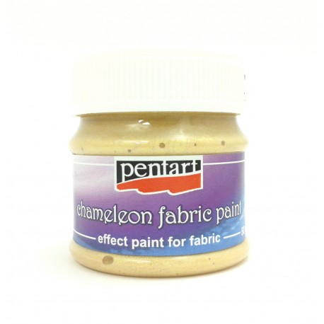 PENTART FARBA DO TKANIN 50 ml CHAMELEON JASNY ZŁOTY