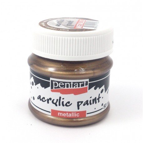PENTART-FARBA AKRYLOWA 50 ml METALICZNY MOSIĄDZ