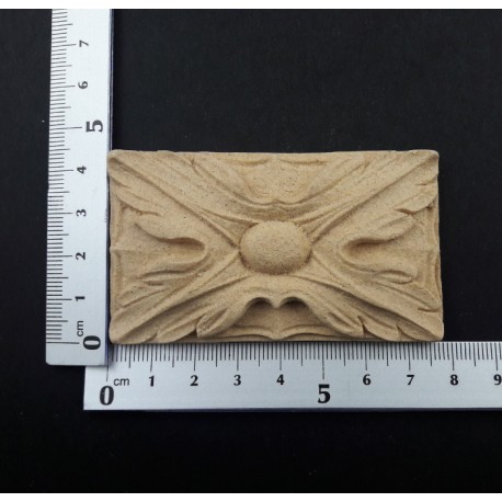 FLEXI-DEKOR DRZEWNY 7,5x4cm PROSTOKĄTNY AKANT Z OCZKIEM