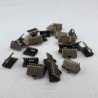 PENTART KOŃCÓWKA PŁASKA 10mm ANTYCZNA 50szt