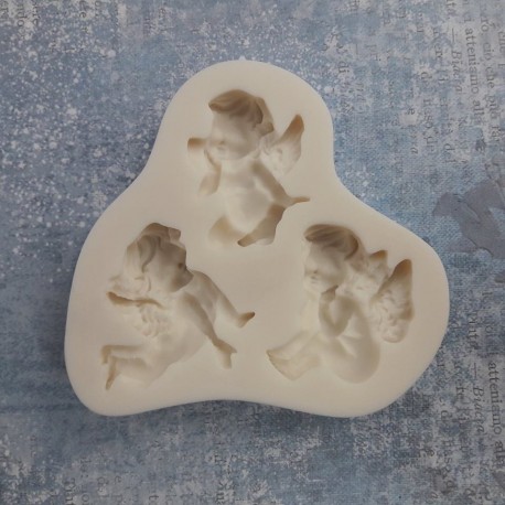 PENTART-FOREMKA SILIKONOWA 3 AMORKI 8x8cm