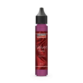 PENTART-VELVET PROSZEK AKSAMIT 30ml CZERWONY