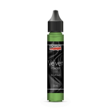 PENTART-VELVET PROSZEK AKSAMIT 30ml EFEKT MCHU ZIELONY