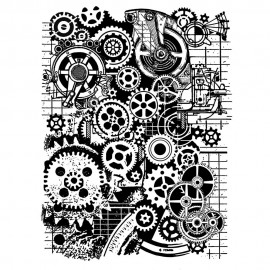STAMPERIA-STEMPEL KAUCZUKOWY 15x20 cm MIXED MEDIA GEARS