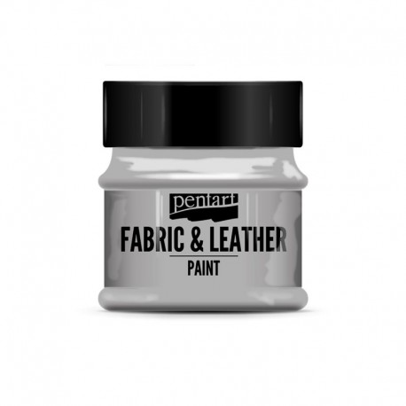 PENTART-FARBA DO TKANIN I SKÓR 50ml SREBRNA