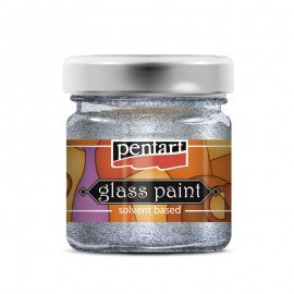 PENTART-FARBA DO SZKŁA 30 ml SREBRO BŁYSZCZĄCE