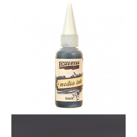 PENTART TUSZ MEDIA INK 20 ml CZARNY