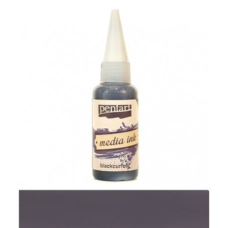 PENTART TUSZ MEDIA INK 20 ml CZARNA PORZECZKA