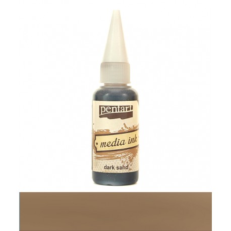 PENTART TUSZ MEDIA INK 20 ml CIEMNY PIASEK