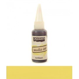 PENTART TUSZ MEDIA INK 20 ml SŁONECZNY ŻÓŁTY