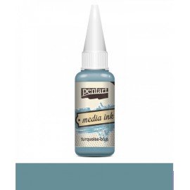 PENTART-TUSZ MEDIA INK 20 ml TURKUS NIEBIESKI