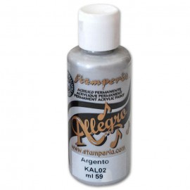 STAMPERIA FARBA ALLEGRO 59 ml SREBRNY
