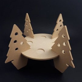 STOJAK CHOINKA NA 4 ŚWIECZKI MDF 25CM, WYS.23cm