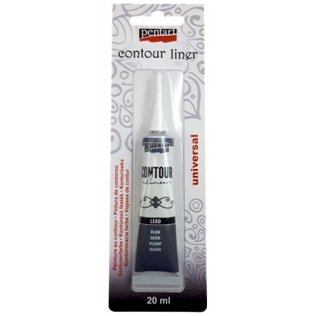 PENTART KONTURÓWKA 20 ml METALICZNY OŁÓW