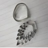 FOAMIRAN WYCINAK PŁATKI+LIŚCIE 6szt MAK METAL