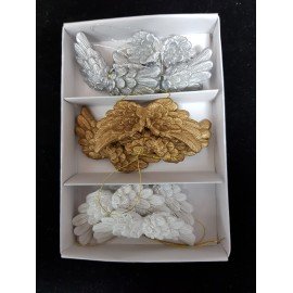 SZTUKA ZD SKRZYDŁA ANIELSKIE ZAWIESZKI 6x3cm 9szt 3x3KOLORY