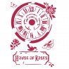 STAMPERIA SZABLON 21x29,7cm HOUSE OF ROSES ZEGAR