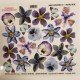 SOSPESO FOLIA NADRUKOWANA 17cm MINI FLOWERS 01 ROYAL BLUE