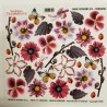 SOSPESO FOLIA NADRUKOWANA 17cm MINI FLOWERS 03 CRIMSON