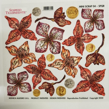 SOSPESO FOLIA NADRUKOWANA 17cm MINI SCRAP 04 SPQR