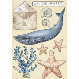 STAMPERIA DREWNIANE DEKORY A5 KOLOROWANE ARCTIC WORLD