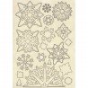 STAMPERIA DREWNIANE DEKORY A5 WINTER TALES ŚNIEŻYNKI