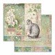 STAMPERIA BLOK PAPIERÓW SCRAP. 30x30cm 10szt ORCHID CATS