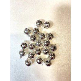 SZTUKA ZD DZWONKI OKRĄGŁE 18mm srebrne