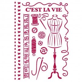 STAMPERIA SZABLON 21x29,7 cm THREADS PRACOWNIA