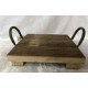 SZTUKA ZD PODSTAWKA surowe drewno z uchwytami 20x20cm