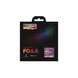 PENTART FOLIA 9x9cm 5 ARKUSZY RÓŻOWA
