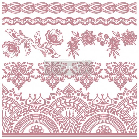 PRIMA STEMPEL AKRYLOWY MAXI 31x31 cm BOHEMIAN FLORALS