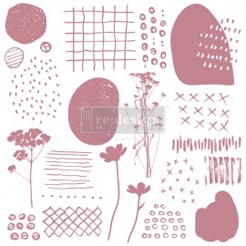 PRIMA STEMPEL AKRYLOWY MAXI 31x31 cm ABSTRACT SCRIBBLES