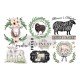 PRIMA DECOR TRANSFERS 3 CZĘŚCI PO 15x32,5cm SWEET LAMB