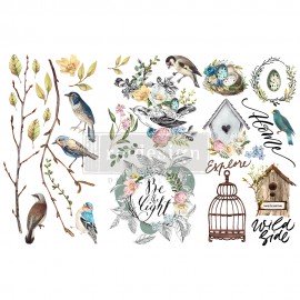 PRIMA DECOR TRANSFERS 3 CZĘŚCI PO 15x32,5cm GARDEN MARVELS