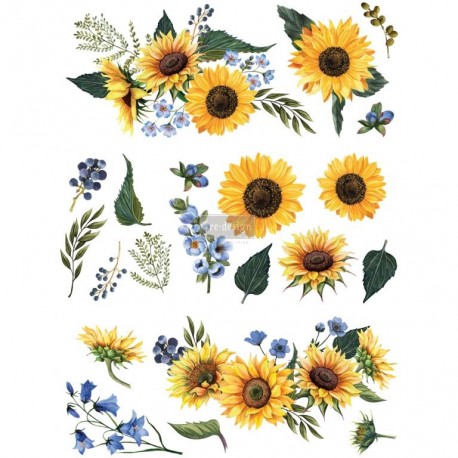 PRIMA DECOR TRANSFERS 25x32" SUNFLOWER FIELDS