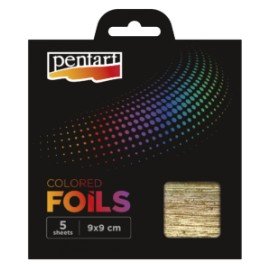 PENTART FOLIA 14x14cm 5 ARKUSZ RÓŻOWE ZŁOTO