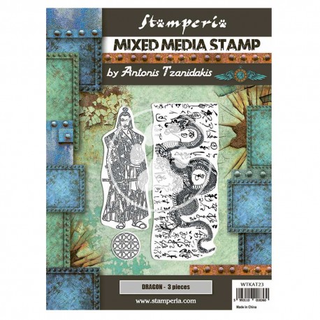 STAMPERIA STEMPEL KAUCZUKOWY 15x20 cm SIR VAGABOND SMOK