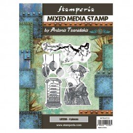 STAMPERIA STEMPEL KAUCZUKOWY 15x20 cm SIR VAGABOND LAMPIONY