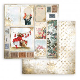 STAMPERIA PAPIER DO SCRAP 12" ROMANTIC CHRISTMAS KARTY