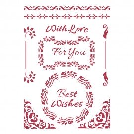 STAMPERIA SZABLON 21x29,7 cm CLASSIC CHRISTMAS BEST WISHES