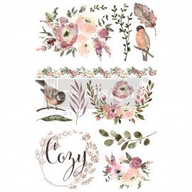 PRIMA DECOR TRANSFERS 24x35" COZY EVENING (3cz)