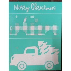 PENTART SZABLON PRZYLEPNY 215x275mm AUTECZKO CHRISTMAS