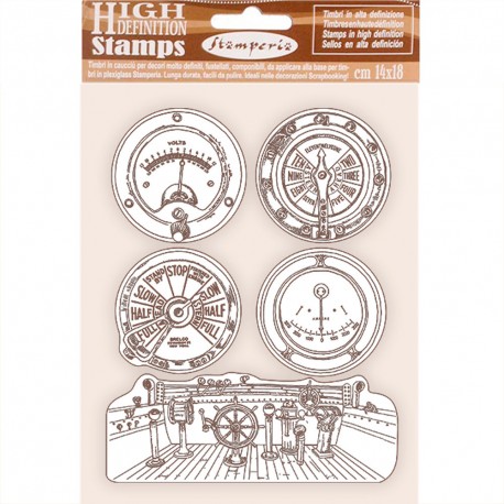 STAMPERIA STEMPEL KAUCZUKOWY 14x18 cm LADY VAGABOND MASZYNY