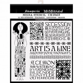 STAMPERIA SZABLON 3D 18x18 cm KLIMT ART NOUVEAU