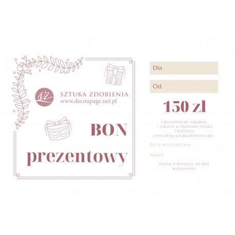 BON PREZENTOWY 150zł