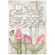 STAMPERIA PAPIER RYŻOWY A4 ROMANTIC GARDEN TULIPANY